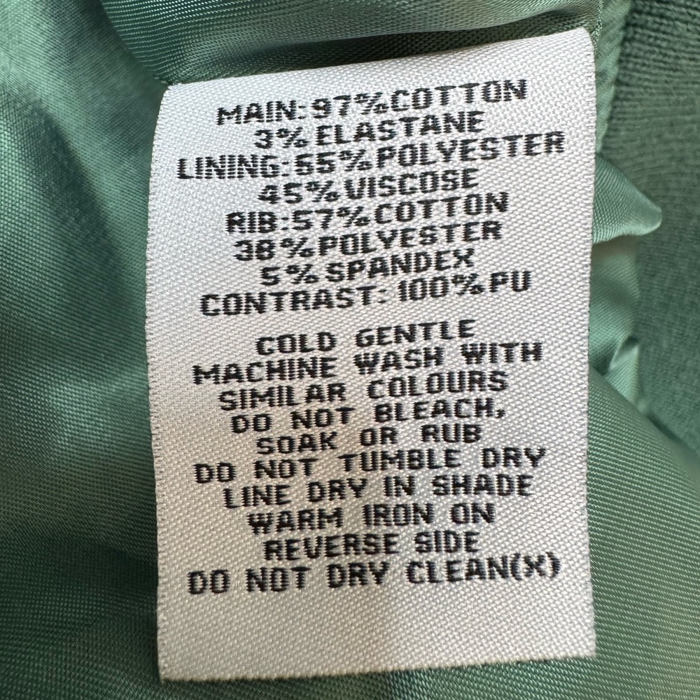 LOITER Flaws And Sins Varsity Logo Jacket size Medium Green Off White $229 - Picture 9 of 16